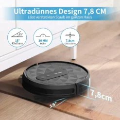 Saugroboter Mit 2800 Pa Saugkraft, Große Staubbox 600ML,APP Steuerung, 120 Min Laufzeit, Staubsauger Roboter WLAN Optimiert Für Teppich Tierhaare Hartböden-AIRROBO P20 -SaugProfi Sparmarkt f10566f516f7f87f96f0e86fd8190bff