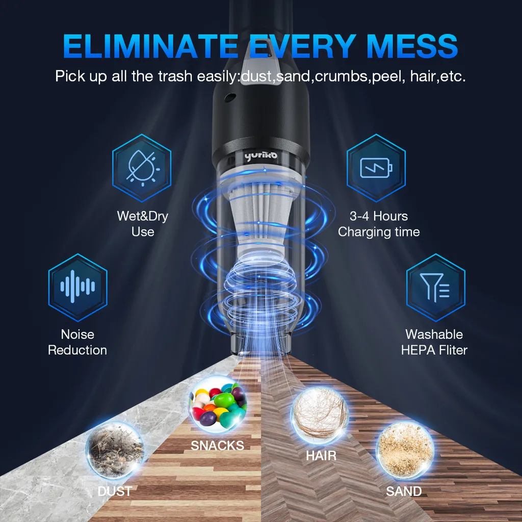 120W Auto Staubsauger Kabellos Mini Home Handstaubsauger Starker Sog Akku 3 120W Auto Staubsauger Kabellos Mini Home Handstaubsauger Starker Sog Akku – Bild 3