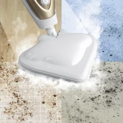 CLEANmaxx Dampfbesen - Mit Knickgelenk - Gold/weiß Dampfreiniger Steam Hygiene Fliesen Küche Bad Reinigung -SaugProfi Sparmarkt f5e495ee3a0d7b71f8db8918020bfb0c