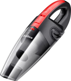 120W Akku Handstaubsauger Von AUDEW In Schwarz/Rot Mit HEPA-Filter