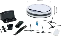 MEDION Saugroboter Mit Ladestation E32 (Modell 2021, Roboterstaubsauger Für Hartböden, Fliesen, Laminat, Tierhaar Optimiert, Direktabsaugung, Autom. Rückkehr Zur Ladestation) -SaugProfi Sparmarkt f6e998f8dc167aed40786e2a69781790