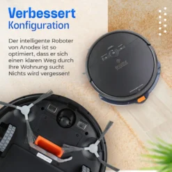 Anodex - Staubsauger Roboter - Mit Wischfunktion - Mit Ladestation - Staubsauger Roboter - 3 In 1 - Mattschwarz -SaugProfi Sparmarkt fde5739ae560a8cb5c6be719ae0d70f5